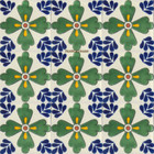 rustic Mexican tiles green