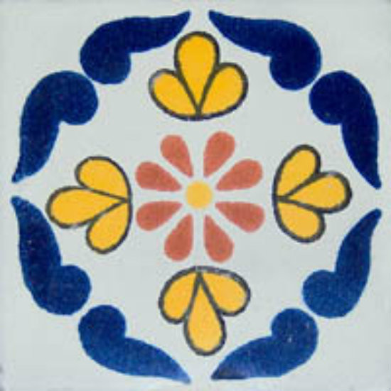 Southern Mexican tile blue