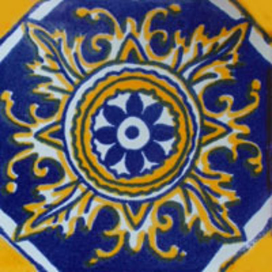 old European Mexican tile yellow