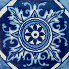 old world Mexican tile white