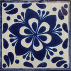 hacienda Mexican tile blue white