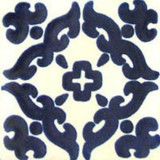 Mexican tile dark blue white