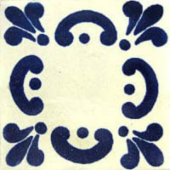 Mexican tile navy blue white