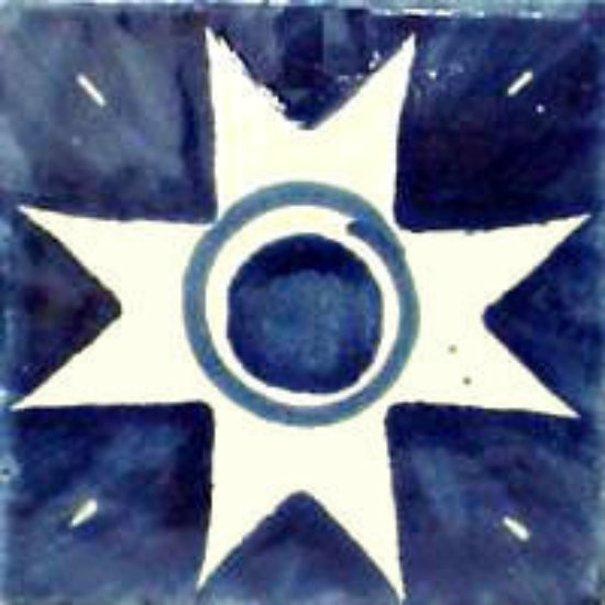 Mexican tile white blue