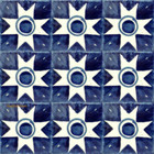 Mexican tiles white blue