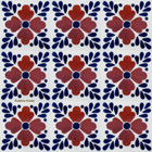 Mexican tiles terracotta blue