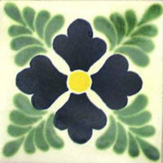 Mexican tile green dark blue