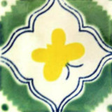 Mexican tile green yellow