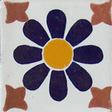 Mexican tile cobalt white