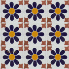 Mexican tiles cobalt white