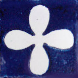 Mexican tile white cobalt