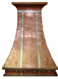 copper range hood nickel-platted straps