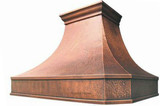 Cape Coral Copper Range Hood with small apron and crown molding