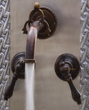 classic colonial bath wall bronze faucet