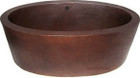 double wall oval copper tub
