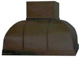 copper vent hood for a kitchen range