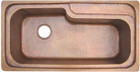 undermount copper tub rustic