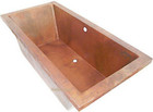drop-in copper bathtub hammered