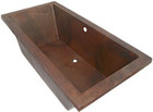 drop-in copper bathtub undermount hammered