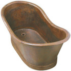 country copper tub with light patina