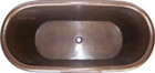 free standing bathtub made of copper