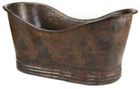double slipper copper bathtub antique