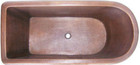hammered copper tub bottom view