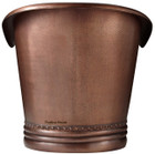 patina copper tub front view