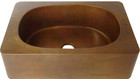apron copper bar sink handcrafted