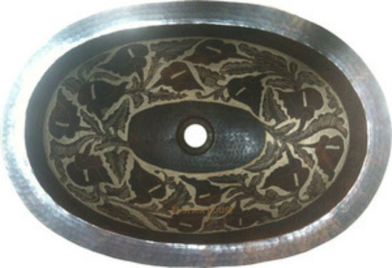 rustic copper bathroom sink from mexico