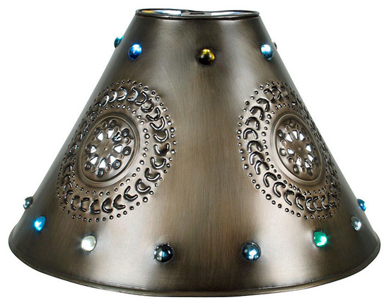 handcrafted tin lamp shade