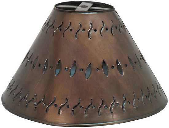 custom hand crafted tin lamp shade