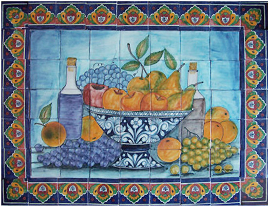 kitchen tile mural