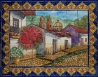 Mexican kitchen backsplash tile mural