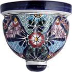 decorative talavera sconce blue white