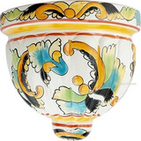 porcelain talavera sconce black yellow