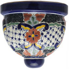 artisan made talavera sconce black brown