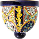 rustic talavera sconce brown green