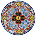 handmade talavera plate yellow brown