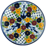 hand painted talavera plate yellow brown