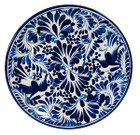 hand crafted talavera plate dark blue