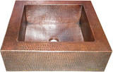 apron copper bar sink handmade