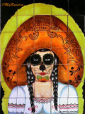 day of the dead bathroom wall tile mural