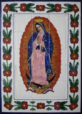 the Guadalupana bathroom wall tile mural