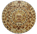 small aztec wooden calendar