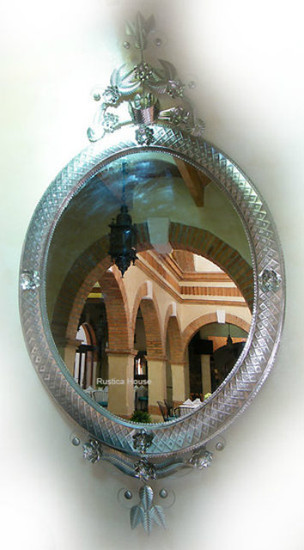 large tin mirror