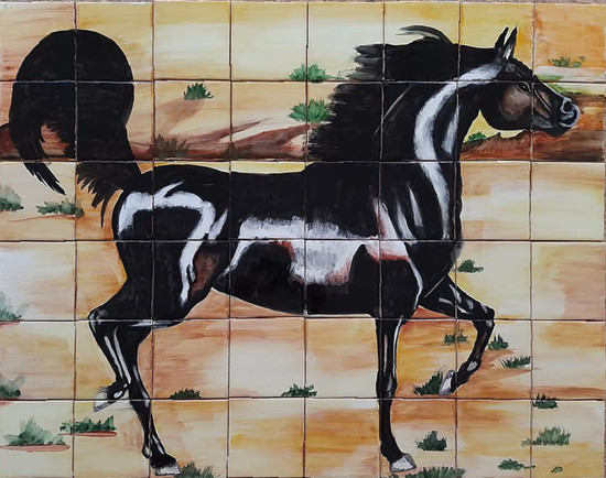 horse beautiful patio tile mural