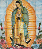 our lady virgin Guadalupe wall tile mural