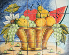 fruit basket kitchen tile mural