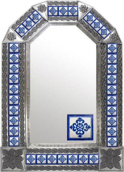 mexican tin tile mirror